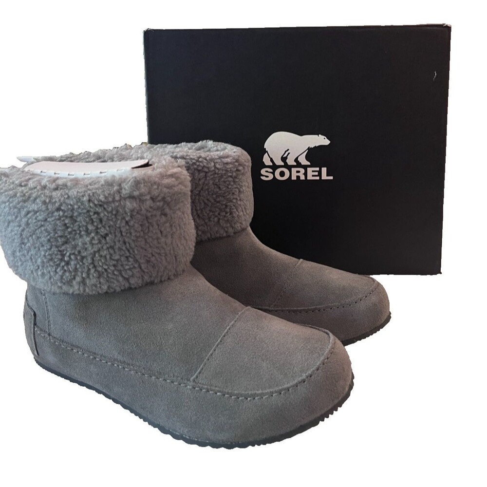 SOREL Boots NEW Size 7 Women's Go Stumptown Bootie Quarry Grill Gray Leather